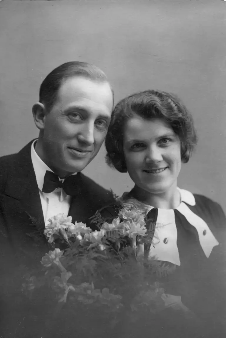  Harry og Inger Nielsens bryllupsfoto, 1935. Foto: Bent Willemoes 